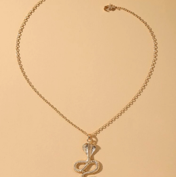 Punk snake necklace gold color brand new! - Picture 2 of 3